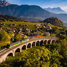 Panorama della linea Aigle–Leysin